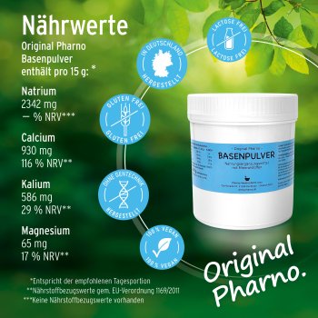 Basenpulver 1000 g Etikett
